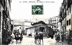 Alger-Mustapha - Rue Clauzel et Marche de l'Agha- 1911